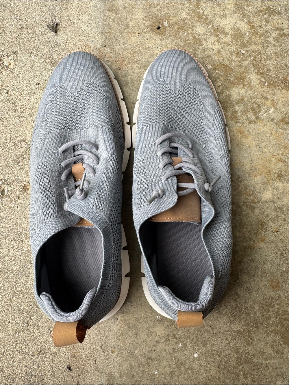 Diabetic Men's Lightweight Knit Slip-On Sneakers - Gray